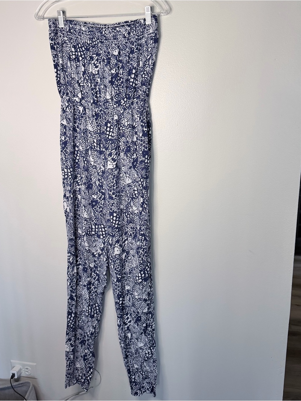 Lilly Pulitzer for Target Navy & White Printed Wide-Leg Jumpsuit Nautical - Picture 7 of 11